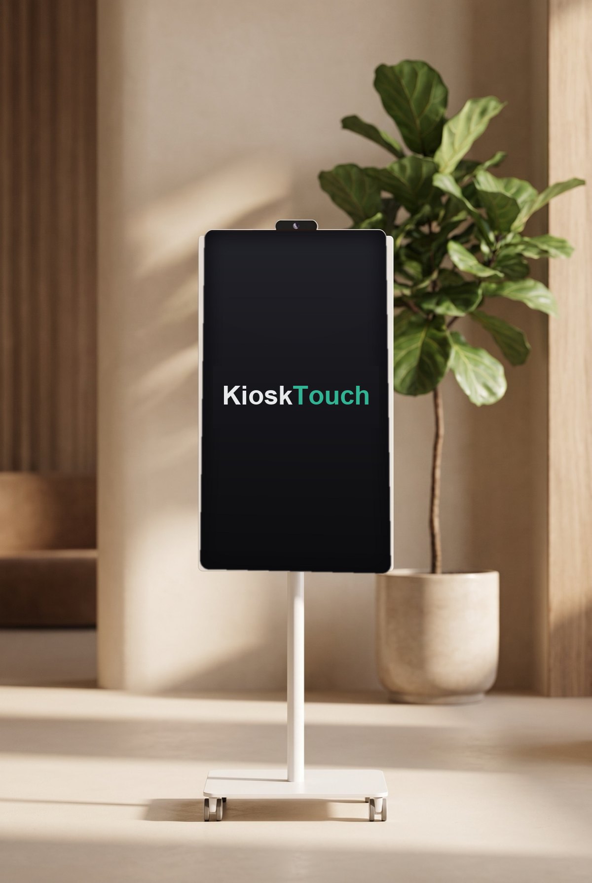 KioskTouch Mobiel 32 inch op een staander met wielen